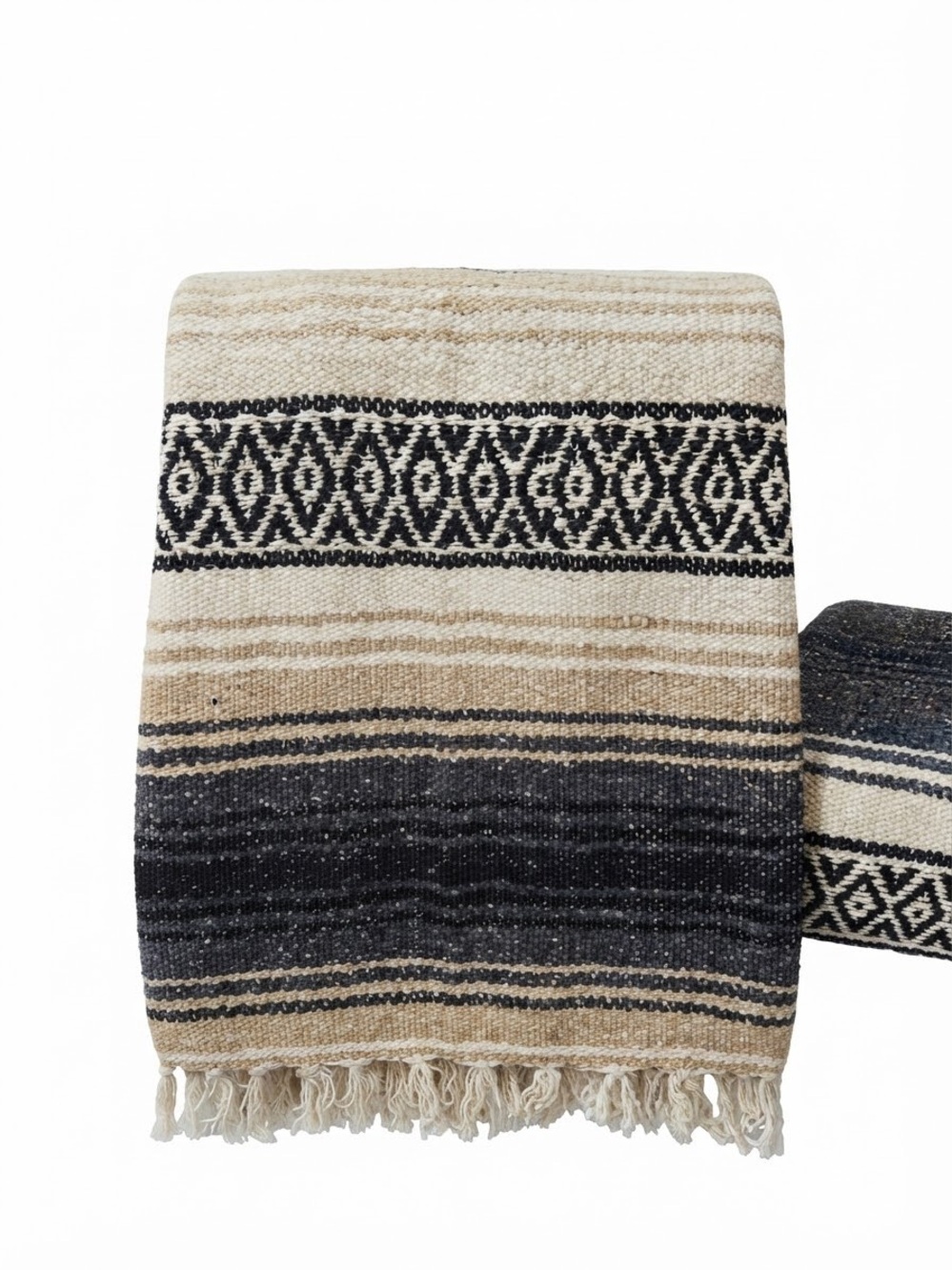 Authentic Mexican Falsa Yoga Blanket Hand Woven 72in x 48in -